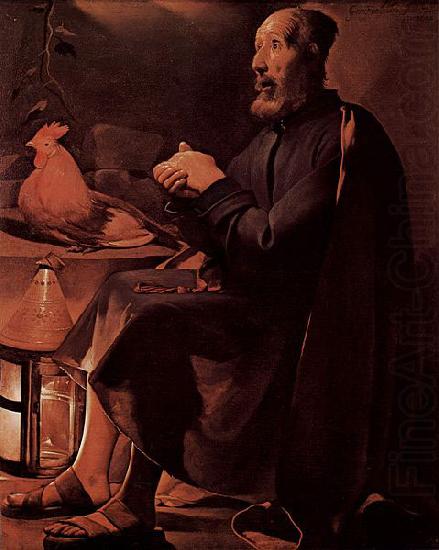 LA TOUR, Georges de Die Reue des Hl. Petrus china oil painting image